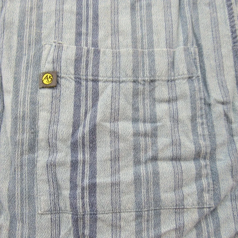 The North Face A5 Series Mens Blue Striped‎ Short Sleeve Button Up Shirt Medium